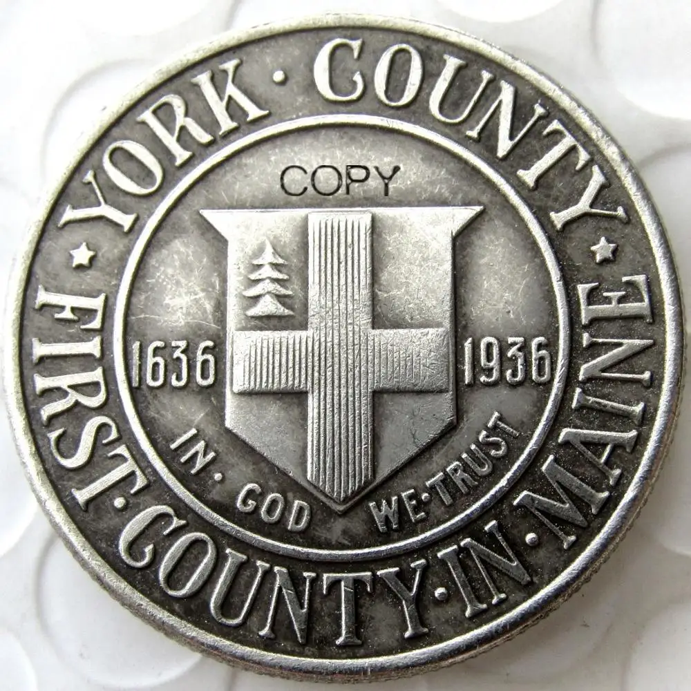 Mennica stanów ZJEDNOCZONYCH w 1936 roku w Hrabstwie York Maine Pamiątkowa transferowy moneta W dolar pół