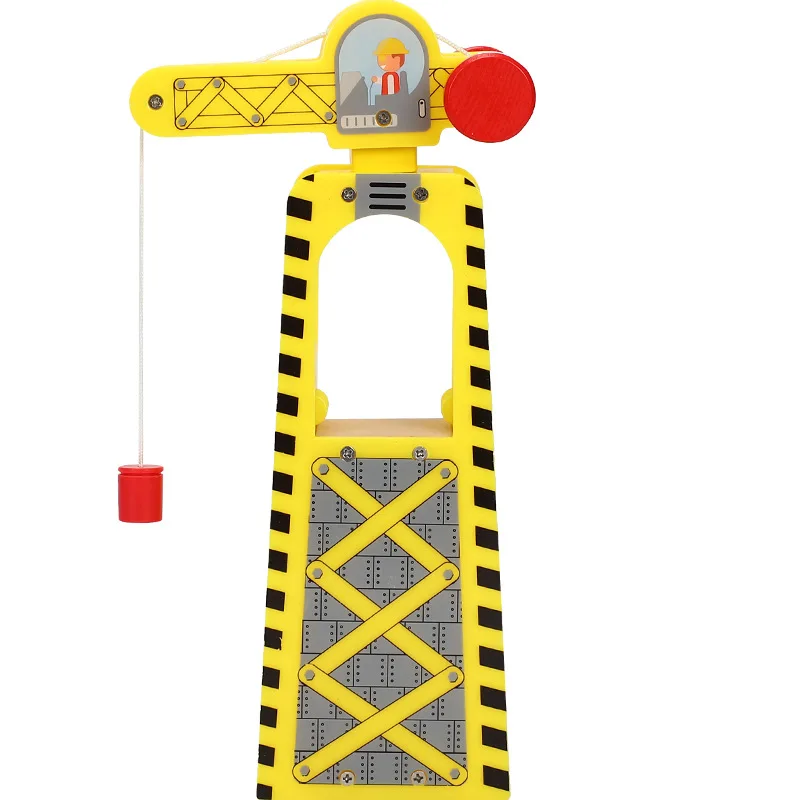 Żuraw Wieżowy Zabawka Mały Pociąg Utwór Akcesoria Dla Dzieci Pociąg Transport Utwór Edukacyjna Zabawka Magnetyczna Zgodna Drewniane