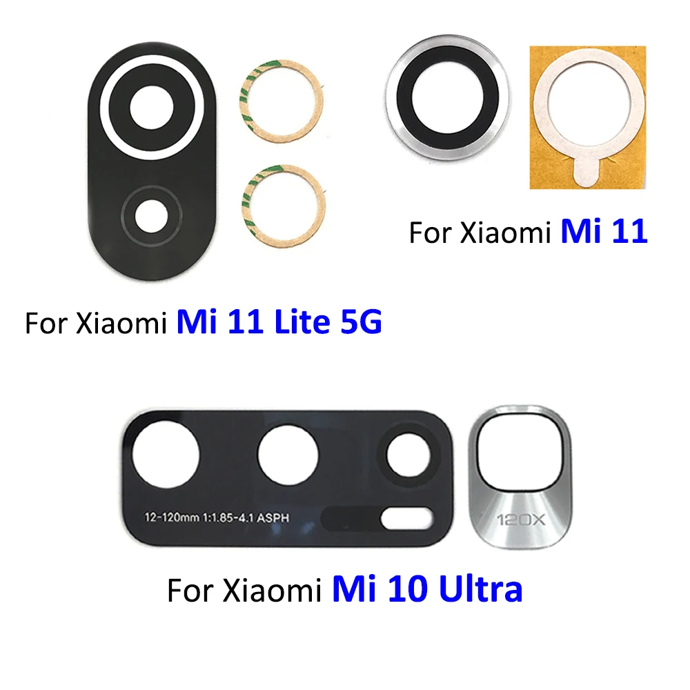 2 szt., Oryginalny Szklany Obiektyw tylnej kamery Cofania z Klejowej Naklejki, Wymiana, Naprawa Dla Xiaomi Mi 12 10T 11 Lite 5G 10 Ultra Pro 11T