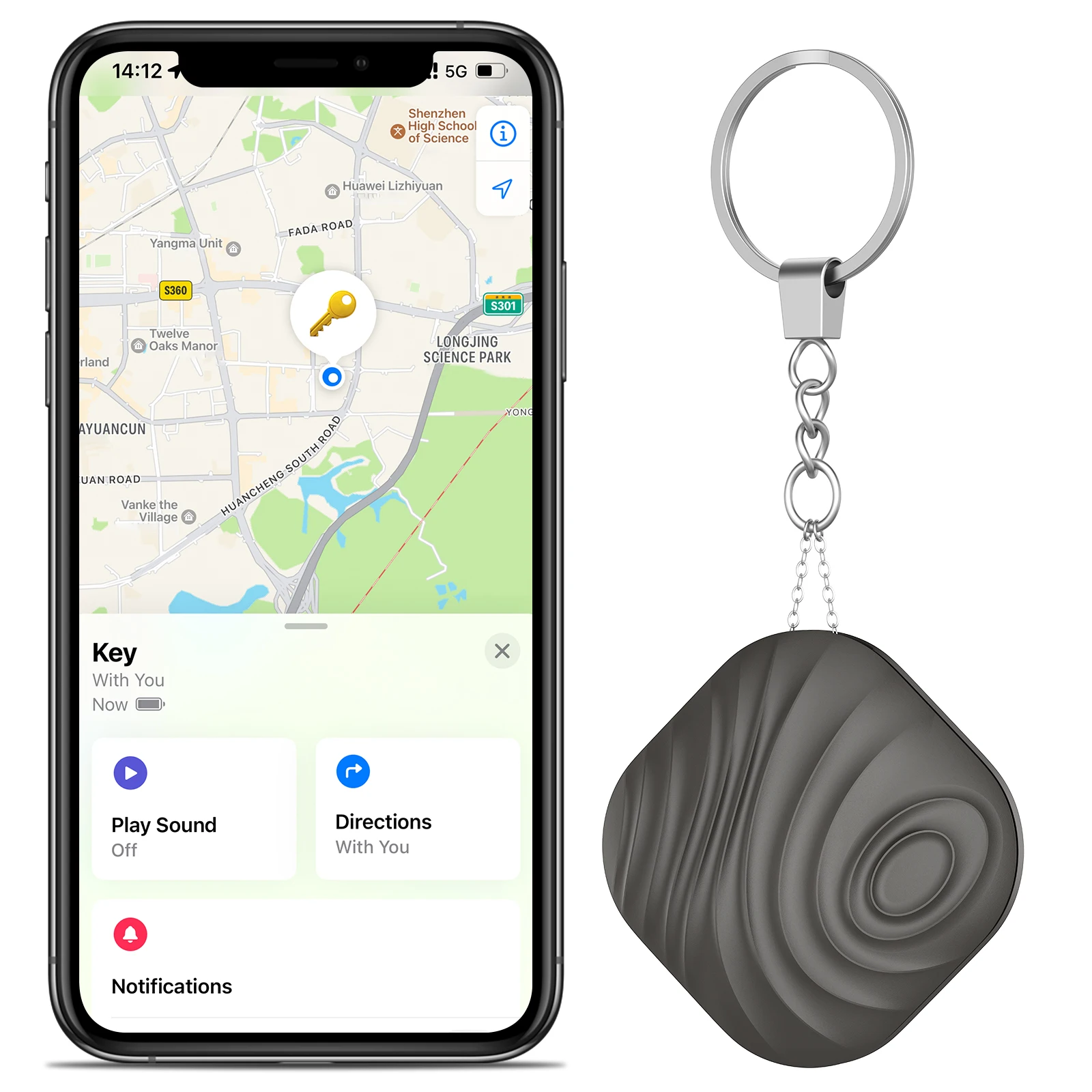 Inteligentny Anti-Lost wyszukiwanie kluczy GPS-lokalizator do torebki/portfela/domowe Brelok-tracker z wyszukiwaniem za pomocą jednego przycisku (tylko dla iPhone/iPad z systemem IOS)