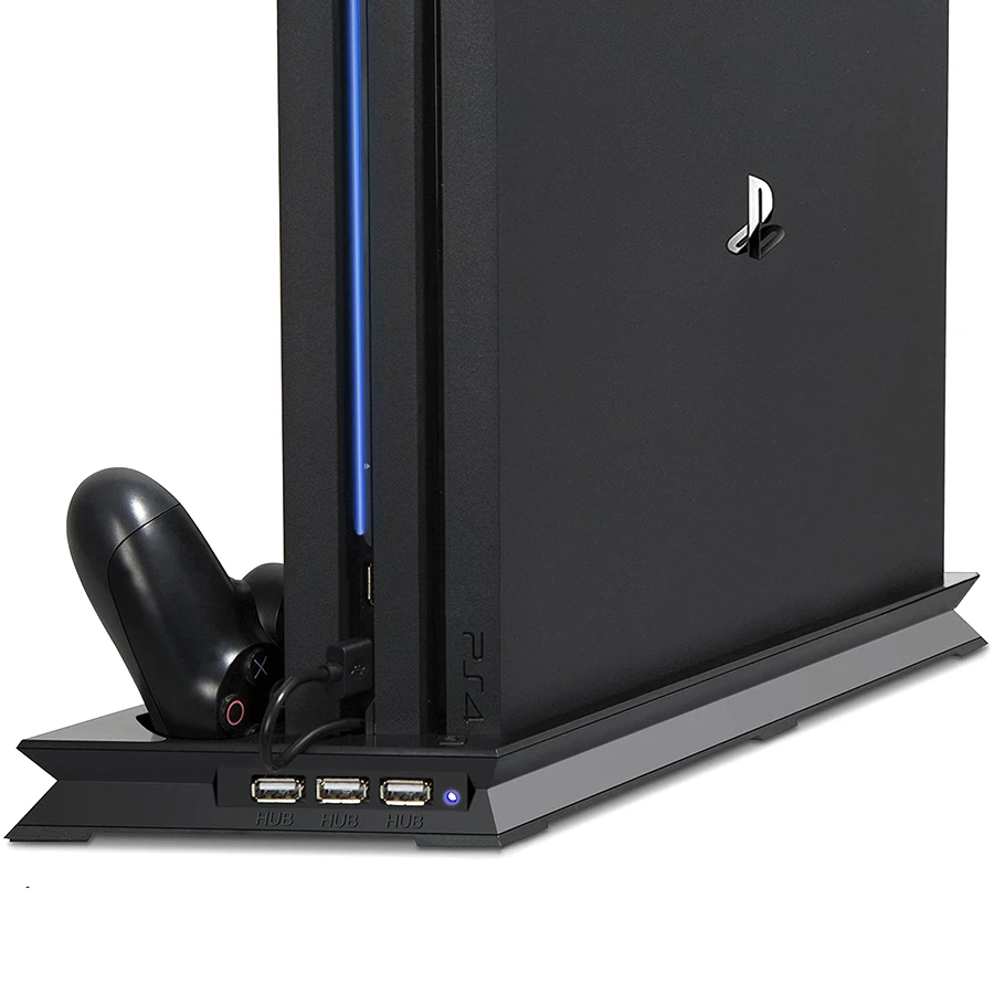 PS4 Pro Stojak Wentylator Konsoli Kontroler Pionowy Uchwyt Joystick Ładowarka Ładująca Stacja Stacja HUB USB DO SONY PlayStation 4