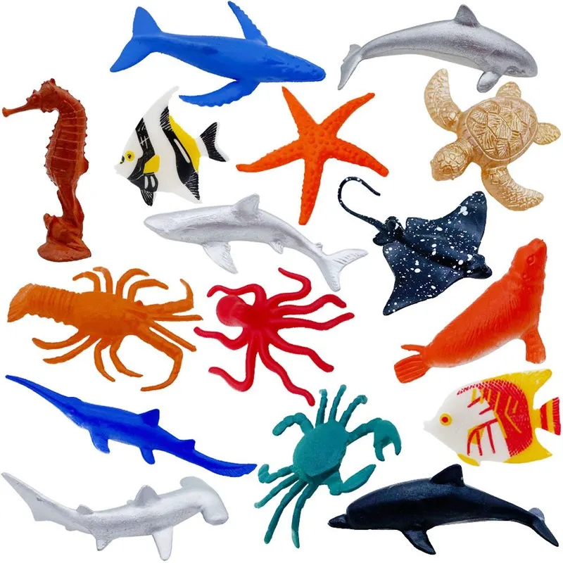 5 szt./kpl. Imitacja Plastikowych Zwierząt Morskich Model Stworzeń Morskich Model Morskich Zwierząt Morskich Figurki Zabawki Edukacyjne dla Dzieci