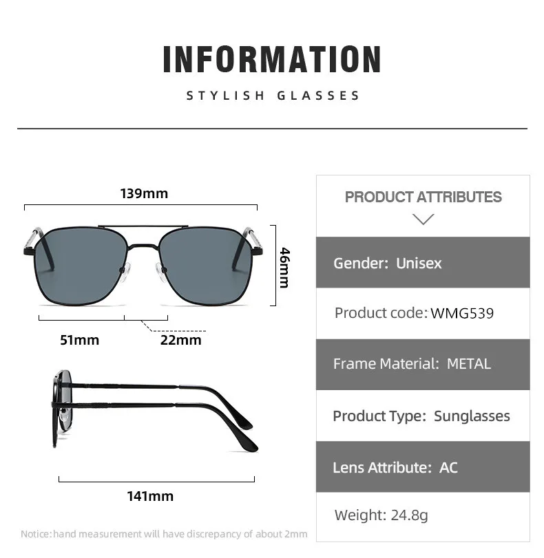VWKTUUN Pilot Okulary Dla Kobiet, Dla Mężczyzn Rocznika Twin Uv okulary Kolorowe Klasyczne Okulary Markowe Buty Projektanta Przewymiarowany Okulary