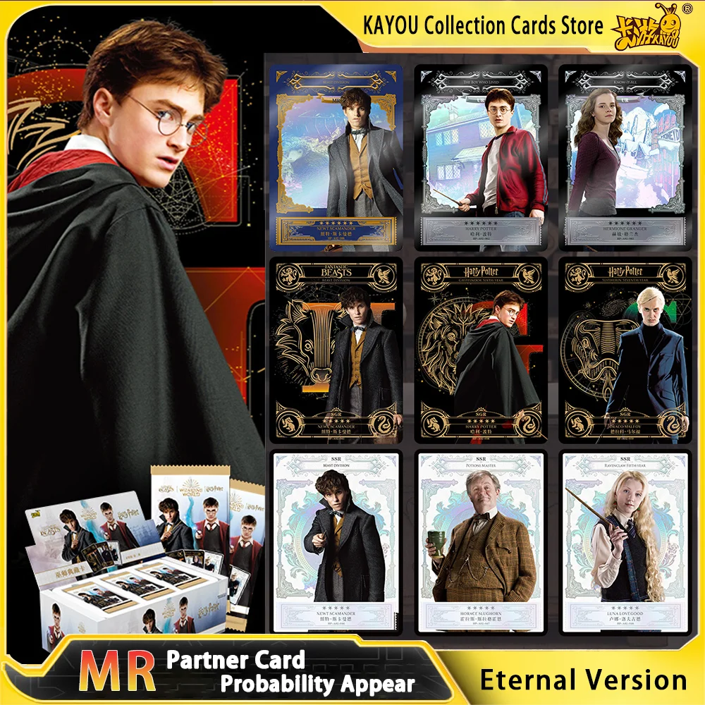Harry Potter KAYOU Oryginalne Pudełko Dla karty z Pozdrowieniami Nowy Film Anime Urządzenia Peryferyjne Kolekcja Magic Flash Karta Pamiątkowa Zabawki Świąteczne, Prezent Na Urodziny