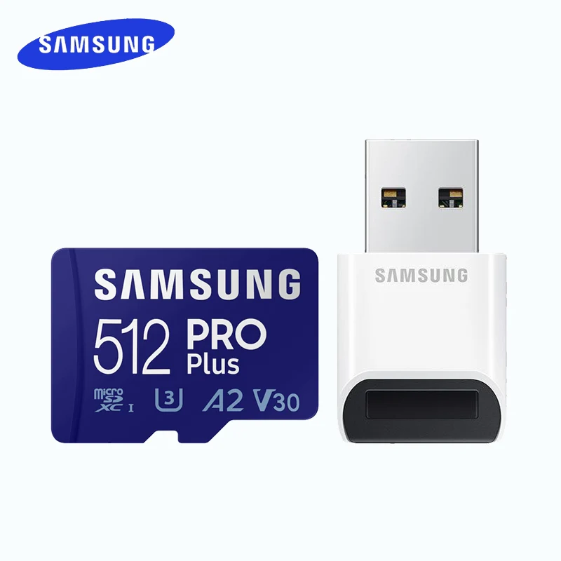 SAMSUNG PRO Plus z Kart czytnikiem Micro SD 64 GB SD/TF Karta 256 GB I 128 GB pamięci Flash, karta Micro 512 GB U3 4K V30 Karta Pamięci Do Telefonu
