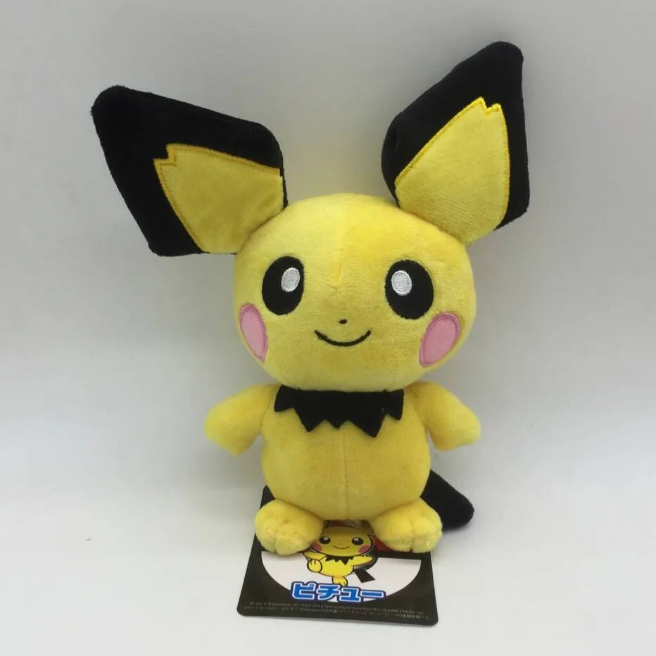 20 cm Kawaii Picchu Pikachu Pluszowe Lalki Pokemon Пелуче Miękka Zabawka Elf Ozdoby Prezent Dla Dzieci