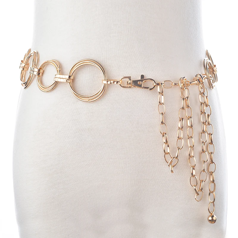 Hongmioo Modna damska saszetka łańcuch z metalowym łańcuchem złotego i srebrnego koloru dla kobiet projektowych pasów