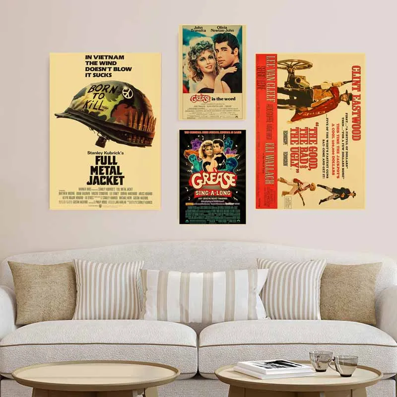 Klasyczny Film Retro Plakat Fresk Stara Seria Filmów Kraft Papier Plakaty i Wydruki Wewnętrzne Obrazy Dekoracja Pokoju Dekoracja Domu