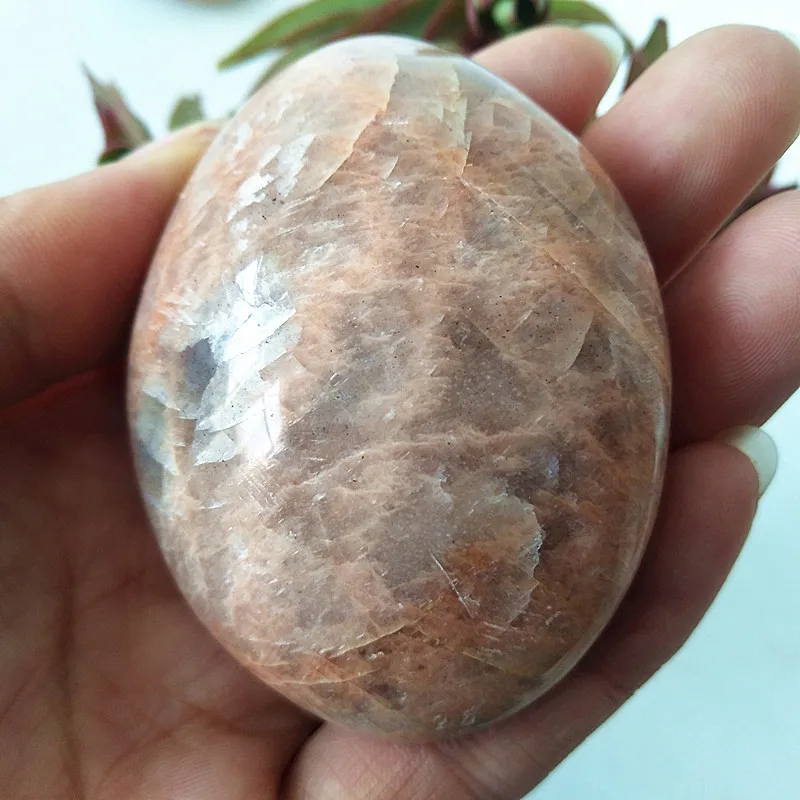 Naturalny Kryształ Pomarańczowy Kamień Księżycowy Palmowy Kamień Duchowa Medytacja Feng Shui Zdrowie Kryształ Praktyka Jogi Kamień
