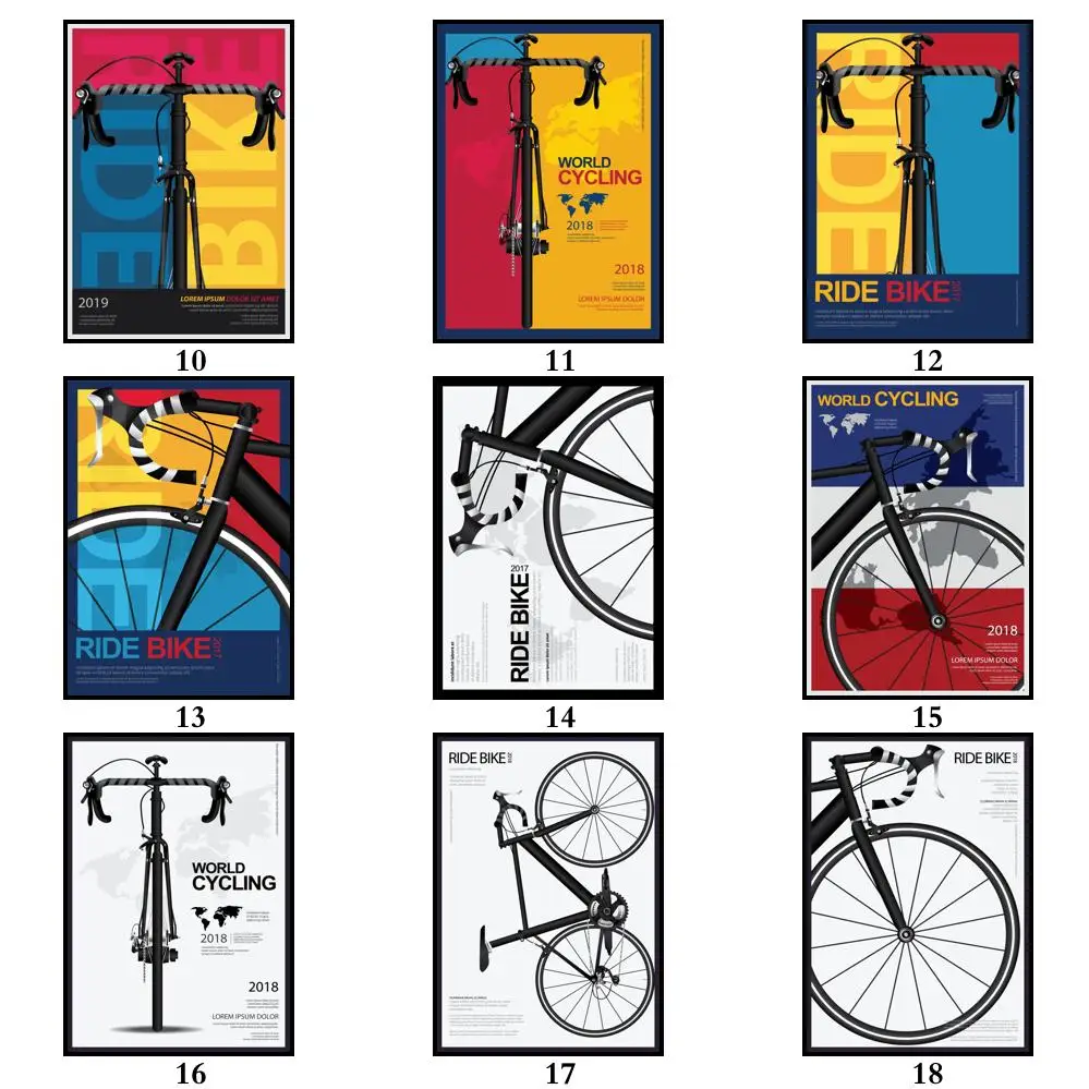 32 Projektu Jazdy na Rowerze jazda na Rowerze Biały Papier Plakat Alternatywne Dzieło Naklejka Niezwykłe Naklejki na Ścianę dla Kawiarni Bar