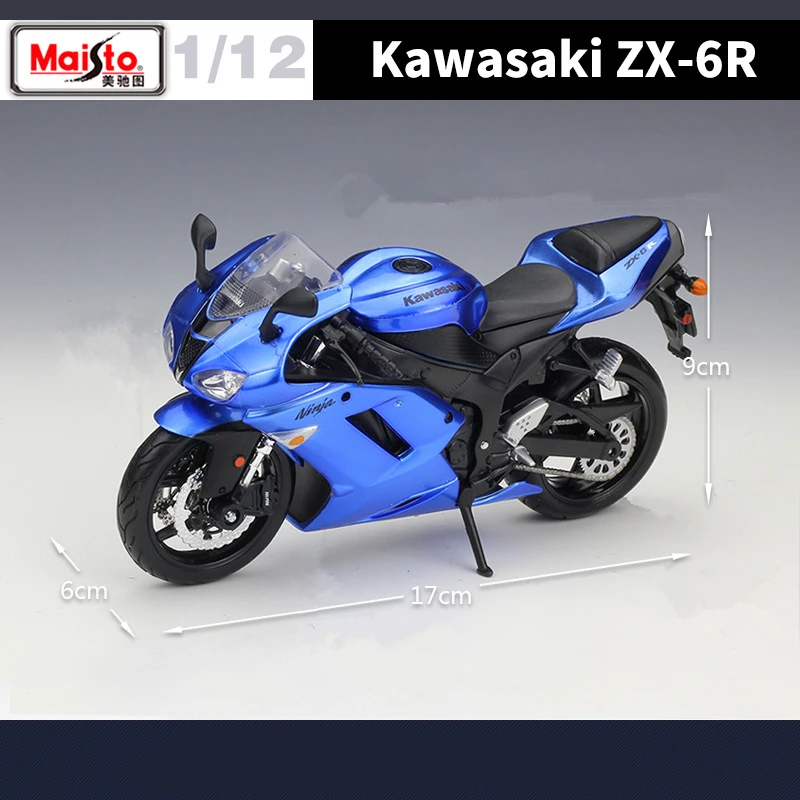 Maisto 1:12 Kawasaki Ninja ZX6R Stop Wyścigowy Model Motocykla Symulacja Odlewania Pod Ciśnieniem Metalowe Meble Model Motocykla dziecka Zabawki w Prezencie