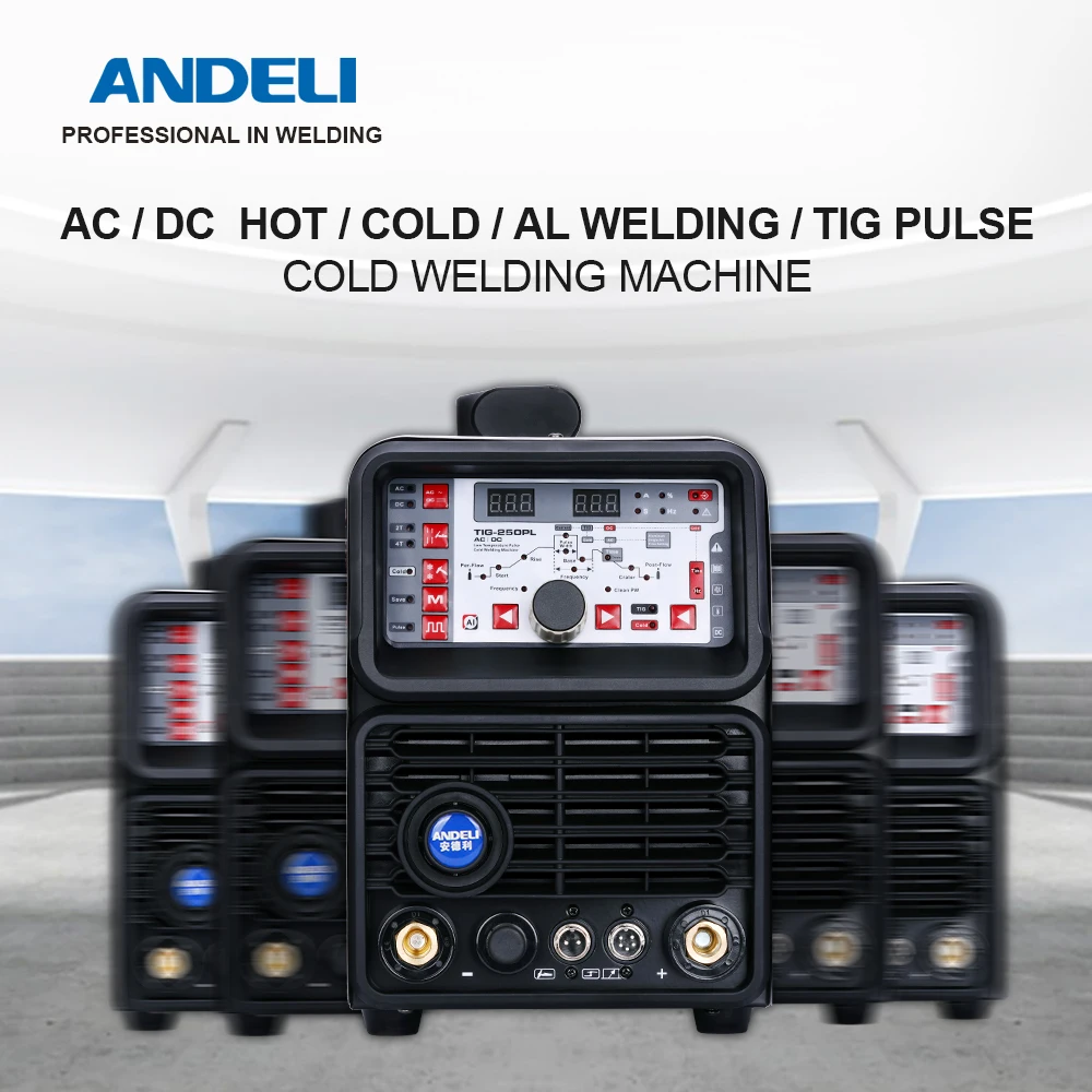 ANDELI Smart TIG-250PL AC DC TIG Spawacz TIG Puls Spawarka do Spawania na Zimno Aluminium TIG z Spawalniczych Urządzenia TIG ze Stopu Aluminium
