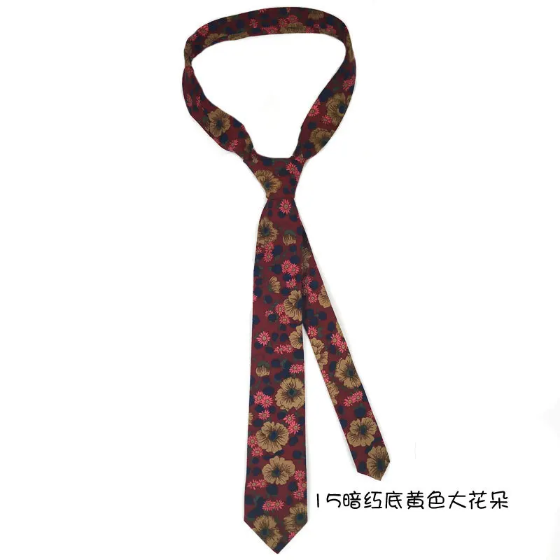 Męski Krawat, Vintage Design Z Kwiatowym Nadrukiem, 6 cm, Wąski Krawat Dla Mężczyzn, Biznes poprawiny, Luksusowe Bawełniane Krawaty Z Kwiatowym Nadrukiem