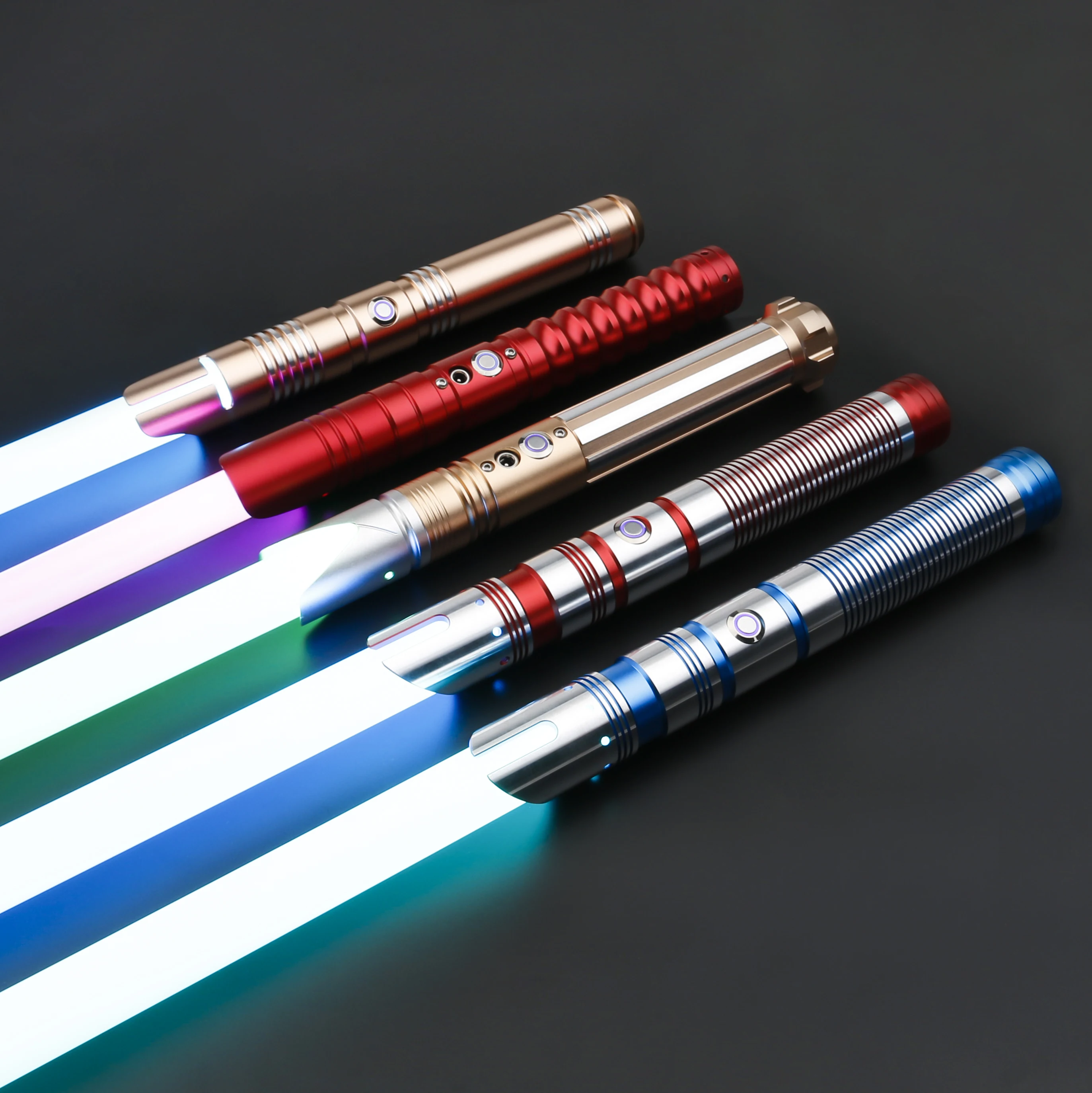 TXQSABER Neo Pixel Miecz Świetlny Płynne Huśtawka RGB Ciężki Pojedynek Zmiana Koloru Metalowy Długopis Laserowy Miecz boże Narodzenie Zabawki Dla Cosplay