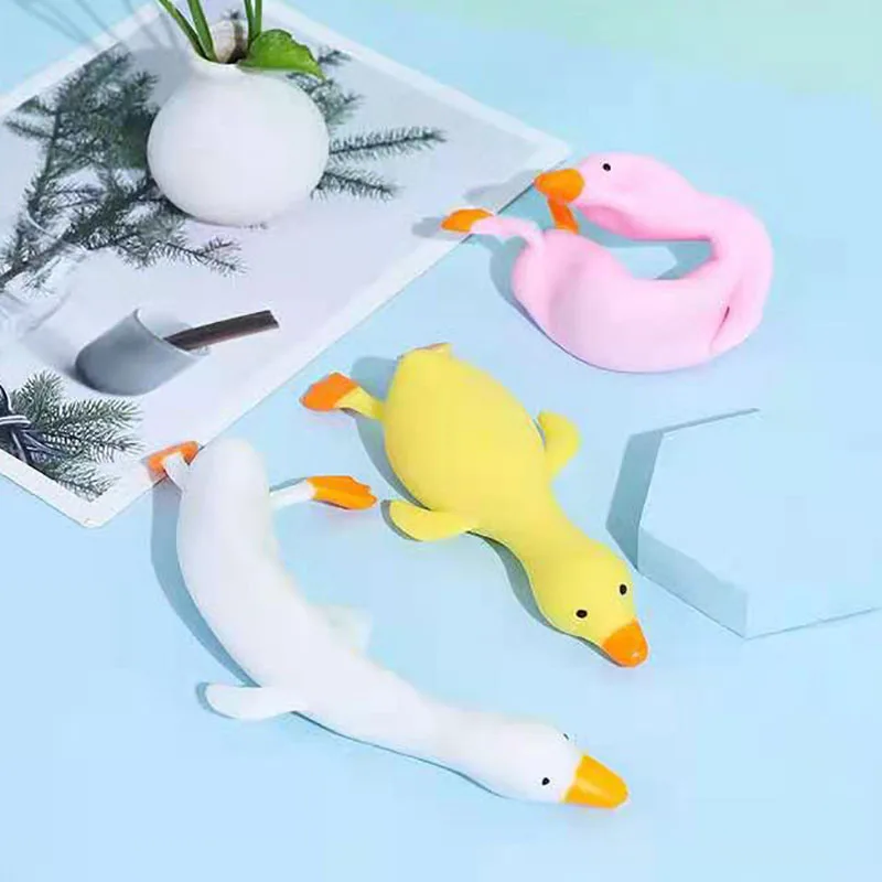 Zabawna TPR Słodkie Kreskówkową Kaczka Na Stres Squeeze Zastępujących Squish Zabawka Zwierzę Antystresowy Dla Dzieci I Dorosłych Prezenty Fidget Zabawki