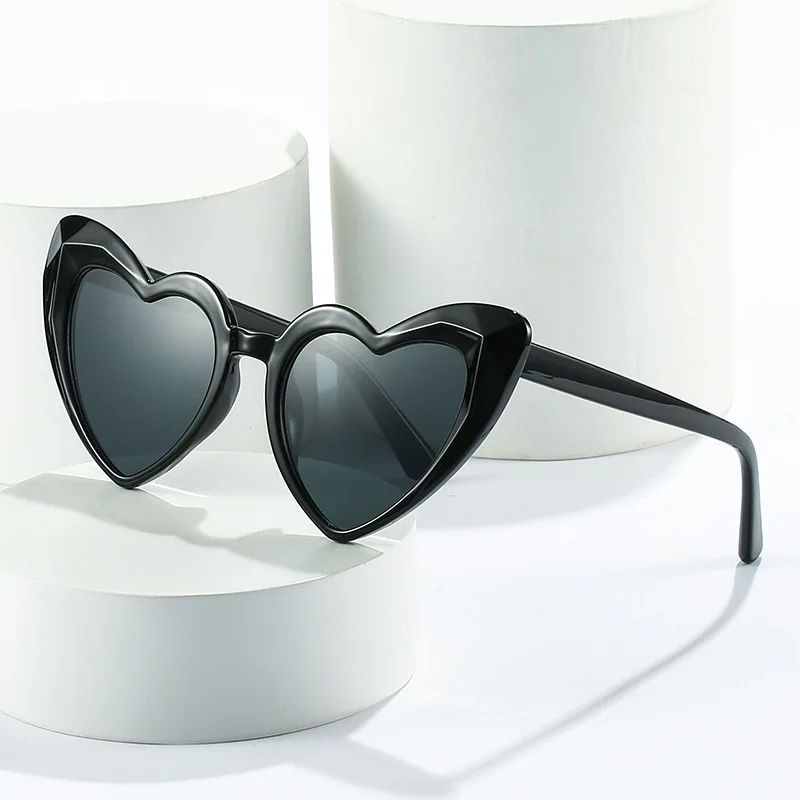 SHAUNA Modne Damskie Luksusowe Okulary W Kształcie Serca, Retro Żelatynowy Odcienie UV400, Męskie Modne Cieniowane Okulary
