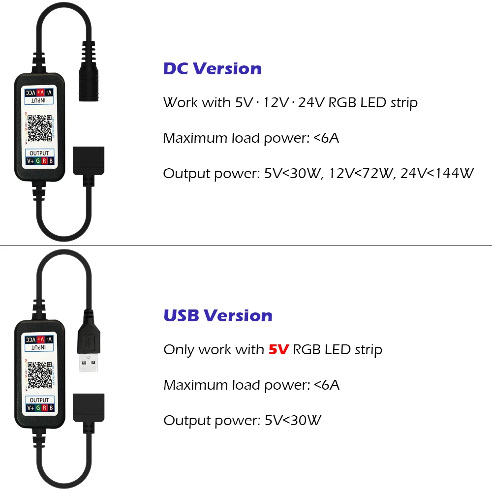 Mini Bezprzewodowa Bluetooth-kompatybilny Taśma Led RGB Kontroler Ściemniacz do Sterowania USB 5 v, DC 12 v 24 v Muzyka 5050 Taśma Kolorowa