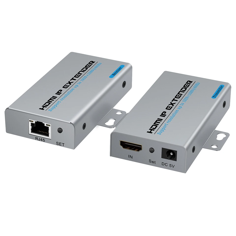 HDMI IP Przedłużacz kabla Cat5e/6 Przez sieć Ethernet RJ45 150 m 1 Nadajnika do wielu Odbiorników 1080 P na PS4 Laptop TV