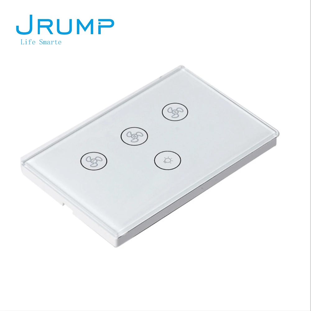 JRUMP USA standard inteligentny wentylator włącznik światła wentylator pod sufitem. dotykowy włącznik światła wsparcie zarządzania telefonem komórkowym z Alexa Google Home