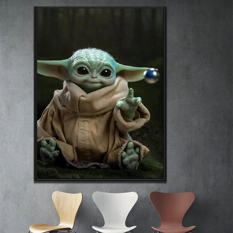 Śliczne Gwiezdne Wojny Baby Yoda Diamentowa Malarstwo Kreskówka Disney Diamentowa Haft Pełna Wiertarka DIY Rhinestone Zdjęcia Wystrój Domu