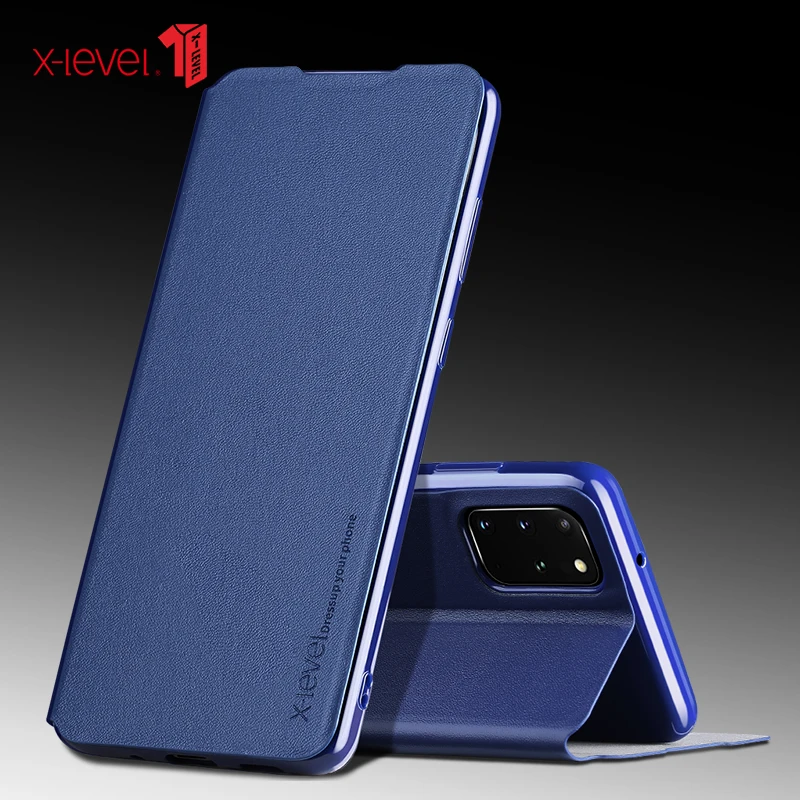 X-Level Skórzane Flip Etui Dla Samsung S21 S22 S20 Note 20 Note 10 Plus Note9 Ultra-cienki Pokrowiec-serwisowa dla firm Funda Cover Case