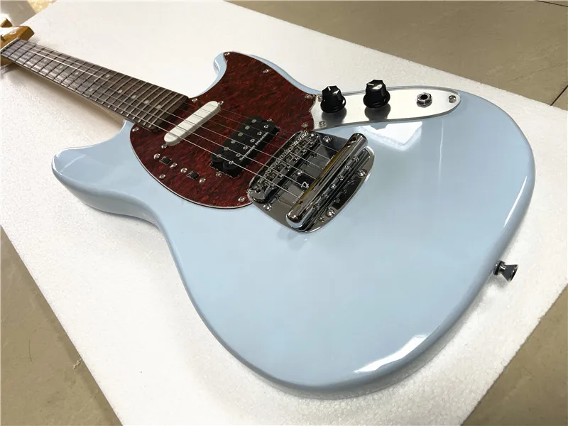 Wysokiej jakości błękitna klasyczna gitara elektryczna Daphne, podstrunnica z palisandru, czerwona gwardia, bezpłatna wysyłka